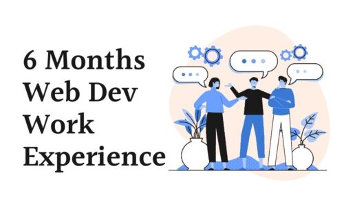 6 Months Web Dev Work Experience
